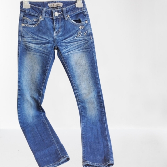 Interstate 101 Girl Low Rise Blue Skinny Jean's Sz 1 - Picture 1 of 8